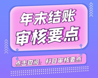 年末结账时各科目审核的要点是什么？